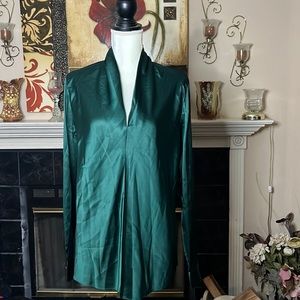 Talbots Silk Long Sleeve Blouse Size 16